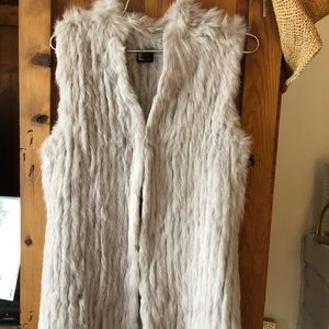 Love token rabbit fur vest size small